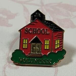 School Schoolhouse Volunteer Birthday Gift Thank You Pin